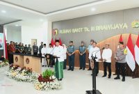 Presiden RI Joko Widodo saat sambutan di Rumah Sakit Tk.III Brawijaya, Kota Surabaya, Provinsi Jawa Timur