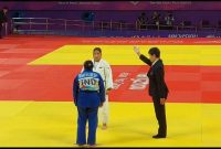 Atlet judo Indonesia, Roma Siska Tampubolon mampu merebut medali emas pada nomor +70 kg J1