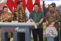 Presiden Jokowi meresmikan beroperasinya KCJB, di Stasiun KCJB Halim, Jakarta Timur, Senin (02/10/2023) pagi.