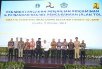 Penandatanganan Perjanjian Penjaminan dan Perjanjian Regres Jalan Tol JORR Elevated Cikunir-Ulujami