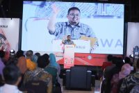 Ketua Bawaslu Rahmat Bagja saat membuka kegiatan Penguatan Kelembagaan Bagi Bawaslu Provinsi dan Kabupaten/Kota di Ciwidey, Jawa Barat, Selasa (10/10/2023)