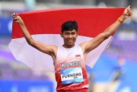 Sprinter Indonesia Saptoyogo Purnomo  di ajang Asian Para Games 2022 Hangzhou (Foto: NOC Indonesia)