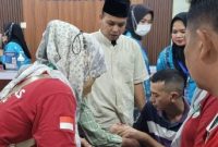 Gelaran 'Sunat Massal' oleh Dinas Kesehatan Kabupaten Ogan Ilir melalui Puskesmas Kerinjing pada Kamis [19/10]. [Foto WIDEAZONE.com-Rosita Dewi]