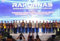 Rapat Koordinasi Nasional Kependudukan dan Pencatatan Sipil yang diinisiasi Pemerintah pusat melalui Kementerian Dalam Negeri (Kemendagri) tahun 2023 di Hotel Novotel Palembang.