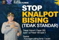 Imbauan Kapolrestabes Palembang Kombes Pol Harryo Sugihhartono untuk STOP Knalpot Bising