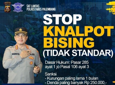 Imbauan Kapolrestabes Palembang Kombes Pol Harryo Sugihhartono untuk STOP Knalpot Bising