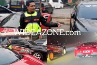 Aksi balap liar antara mobil Ferrari dan Pajero, pada Minggu 15 Oktober 2023 berhasil diidentifikasi dan diamankan Satuan Lalu Lintas (Satlantas) Polrestabes Palembang.,padaMinggu15Oktober2023berhasildiidentifikasidandiamankanSatlantasPolrestabesPalembang.