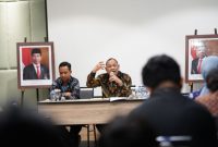 Anggota Bawaslu Totok Hariyono dalam kegiatan in-house training TVRI di Jakarta. Minggu (12/11/2023)