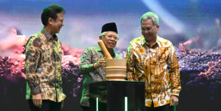 Wapres RI KH Ma’ruf Amin saat membuka Pameran Inovasi dan Teknologi Kesehatan dalam Transformasi Kesehatan