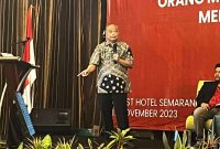 Staf Khusus Dewan Pengarah BPIP Antonius Benny Susetyo saat menjadi pembicara dalam sebuah seminar nasional. (Foto: BPIP)