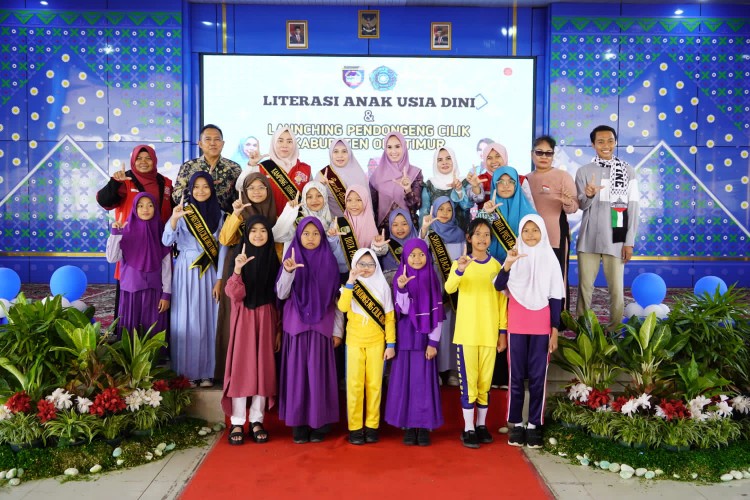 TP PKK Kabupaten OKU Timur kembali menyelenggarakan Gebyar PAUD Bhakti Pustaka Tahun 2023 dan Literasi Anak Usia Dini serta Launching Pendongeng Cilik Kabupaten OKU Timur, Jumat 3 November 2023.