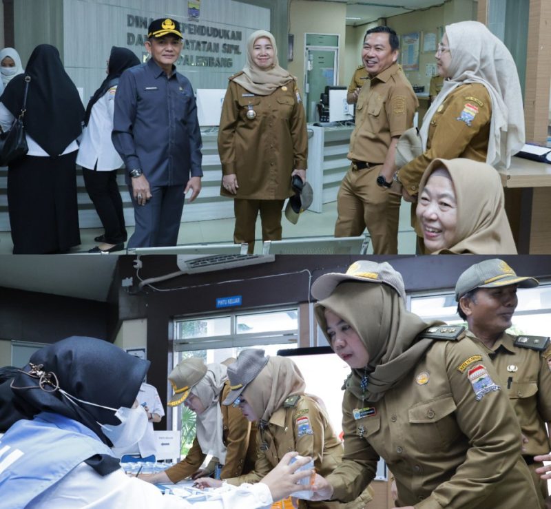 Puluhan ASN dan non PNSD kota Palembang di lingkungan Dinas Kependudukan dan Catatan Sipil mendadak menjalani pemeriksaan urine dari Badan Narkotika Nasional (BNN) kota Palembang. Kegiatan tersebut secara langsung dipimpin oleh Penjabat Sekertaris Daerah (Sekda) Gunawan.