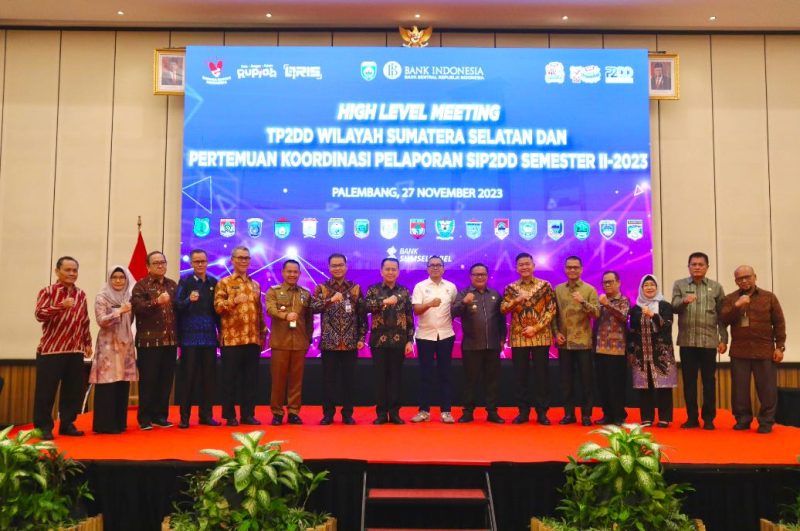 BI Sumsel menyelenggarakan kegiatan High Level Meeting Tim Percepatan dan Perluasan Digitalisasi Daerah Wilayah Sumsel, Senin (27/11/2023)