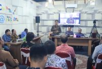 Rombongan wartawan asal kota Prabumulih, Diskominfo dan perwakilan protokol dan humas Pemkot Prabumulih melakukan kunjungan edukasi ke Kantor Dinas Komunikasi dan Informatka (Diskominfo) Pemerintah Kota Serang, Kamis (2/11)