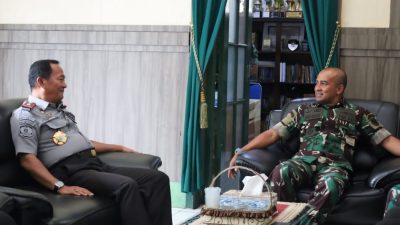 Dandim 0418/Palembang Kolonel Czi Arief Hidayat MHan menerima audensi Kalapas I Kemenkumham Wilayah Sumsel  SEG Johanes