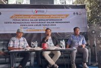Koordinator Divisi Pencegahan Partisipasi Masyarakat dan Hubungan Masyarakat Bawaslu Kota Palembang, Muslim SHum MSi, Kamis (30/11/2023) saat Sosialisasi Pengawasan Partisipatif