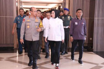 Ketua DPRD Provinsi Sumatera Selatan Dr Hj RA Anita Noeringhati SH MH menghadiri “Deklarasi Pemilu Damai” yang digelar Kepolisian Daerah (Polda) Sumatera Selatan (Sumsel) bertempat di Ballroom Golden Sriwijaya, Senin 27 November 2023.