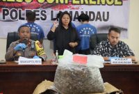 Polres Lamandau berhasil mengamankan sindikat perdagangan 233Kg trenggiling ilegal