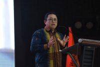 Anggota Bawaslu Puadi saat membuka acara Rapat Koordinasi Netralitas Kepala Desa se-Provinsi Kalimantan Selatan