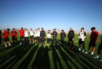 Timnas Indonesia usai menjalani sesi latihan