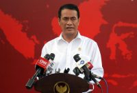 Mentan Andi Amran Sulaiman memberikan keterangan pers di Komplek Istana Kepresidenan Jakarta