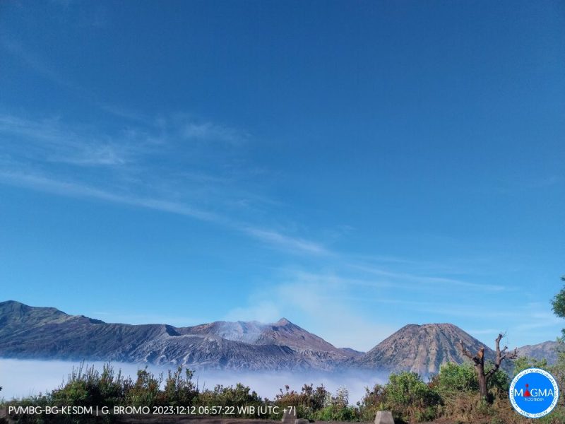 Terjadi peningkatan aktivitas kawah Gunung Api Bromo (sumber PVMBG)