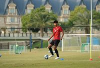 Pemain Persis Solo, Arkhan Kaka saat pemusatan latihan TImnas U-20 di Qatar