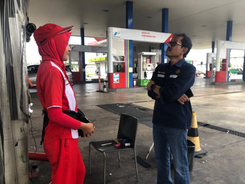 BPH Migas saat melakukan pemantauan SPBU jelang nataru