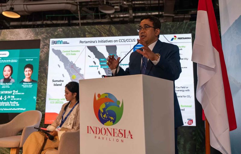 Senior Vice President Research and Technology Innovation Pertamina Oki Muraza di event COP28 di Dubai, Uni Emirate Arab, Sabtu, (2/12/2023) 