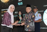 Wakil Presiden RI KH Ma’ruf Amin saat menyerahkan Anugerah PROPER 2023