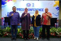 Kepala BPH Migas Erika Retnowati dalam acara konferensi pers capaian akhir tahun 2023 BPH Migas di Bogor, Sabtu (30/12)