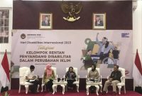 Deputi Bidang Pencegahan BNPB Prasinta Dewi saat Talkshow Hari Disabilitas Internasional dengan tema 
