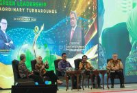 Dirut PT Pertamina , Nicke Widyawati menjadi salah satu narasumber pada talkshow “Green Leadership: Extraordinary Turnarounds” & Penghargaan Anugerah PROPER periode 2022 - 2023