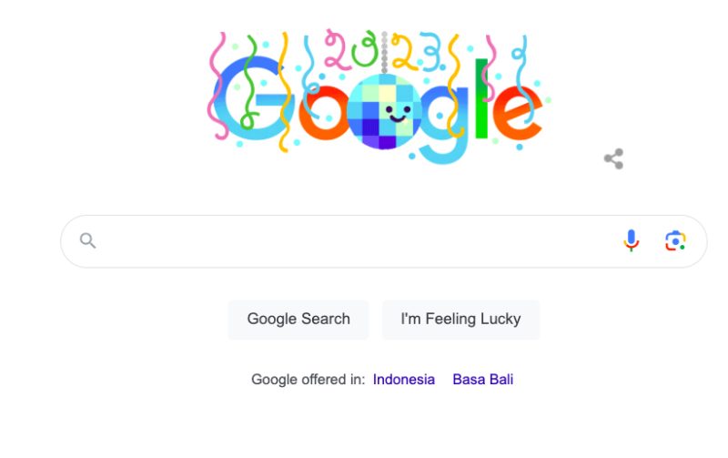Tangkapan layar Google Doodle, Minggu (31/12/2023)