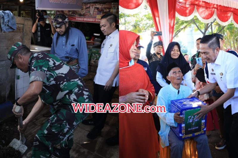 PJ Ratu Dewa Dampingi Pangdam II Sriwijaya Tinjau Pasar Sekip Ujung