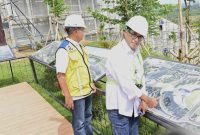 Menteri Perhubungan Budi Karya Sumadi mengecek progres pembangunan Bandara Nusantara di Ibu Kota Nusantara (IKN), Rabu (24/1/2024)