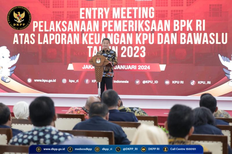Entry Meeting Pemeriksaan Laporan Keuangan KPU dan Bawaslu Tahun Anggaran 2023
