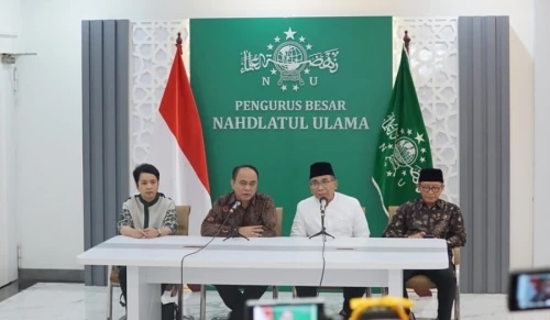 Menkominfo Budi Arie Setiadi bertemu dengan Ketua Umum PBNU KH Yahya Cholil Staquf