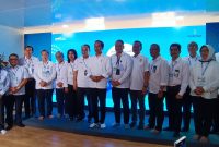 Presiden RI Joko Widodo meresmikan Radio Republik Indonesia Ibu Kota Negara [RRI IKN] kala berada di kawasan Hunian Pekerja Konstruksi [HPK] pada Rabu 17 Januari 2024.