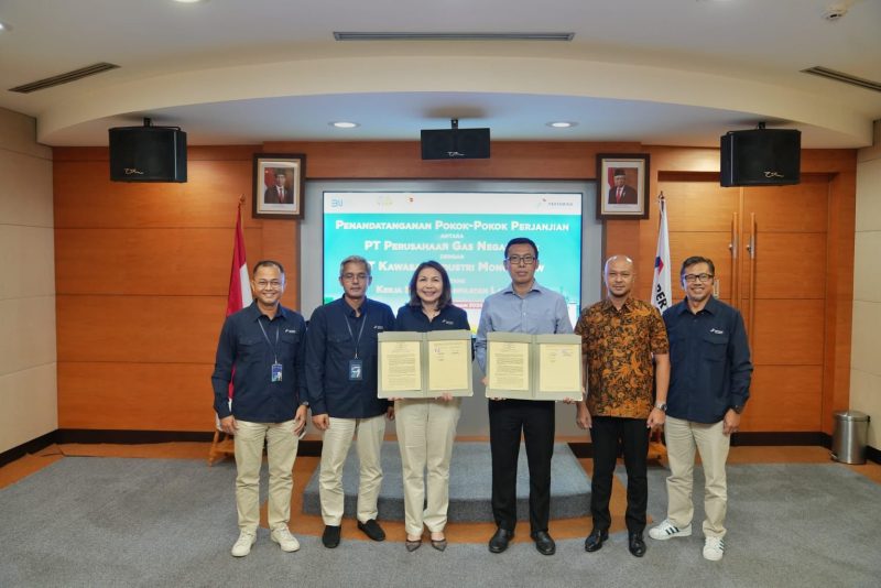 Penandatanganan pokok-pokok kerjasama dengan Kimong di Kantor PGN Pusat, Kamis (18/1/2024)