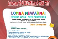 Semarak Anniversary WIDEAZONE.com Gelar Lomba Mewarnai Tingkat SD se-Kota Palembang