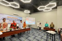 Bawaslu OKUT kala kala gelaran kegiatan pencegahan pelanggaran dan pengawasan tahapan peningkatan dan perhitungan suara Pemilu tahun 2024, di ballroom hotel Zury, Kamis 8 Februari 2024.