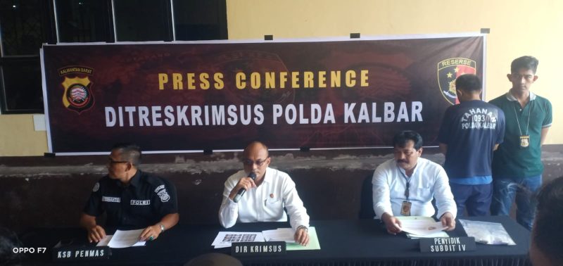 Dirkrimsus Polda Kalbar Kombes Sardo Pardamean Sibarani dalam keterangan persnya, Jumat 9 Februari 2024.