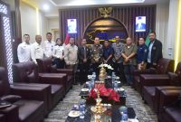 Penjabat [Pj] Gubernur Agus Fatoni menerima audiensi jajaran pengurus PWI Sumsel  Terpilih periode 2024-2029