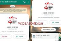 Sebaran data pemilih Pemilihan Umum [Pemilu] 2024 dari oknum yang tak bertanggung jawab melalui pesan elektronik 'WhatsApp' dengan mengirimkan 'apk bertuliskan Data TPS Pemilu 2024'