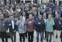 Pj Wali Kota Palembang, Drs Ratu Dewa MSi saat menghadiri pembukaan Konperprov PWI Sumsel