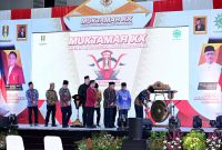 Presiden Republik Indonesia Joko Widodo menghadiri dan membuka Muktamar XX Ikatan Mahasiswa Muhammadiyah [IMM] di Palembang, Sumatera Selatan, Jumat 1 maret 2024, sore