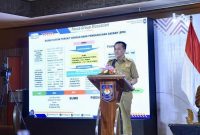 Penjabat (Pj) Gubernur Sumatera Selatan (Sumsel) sekaligus Direktur Jenderal Bina Keuangan Daerah Kementerian Dalam Negeri Republik Indonesia (Kemendagri RI) Agus Fatoni menghadiri Focus Group Discussion (FGD) Pemenuhan Modal Inti Minimum Bank Pembangunan Daerah (BPD) dan Konsolidasi Perbankan Daerah. Kegiatan ini berlangsung di Ballroom Hotel Borobudur, Jakarta, Senin 4 Maret 2024.