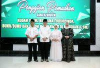 PJ Gubernur Sumsel Agus Fatoni bersama Pangdam II/Sriwijaya Mayjen TNI Yanuar Adil saat menghadiri Pengajian Ramadhan 1445 Hijriah bersama Forum Koordinasi Pimpinan Daerah (Forkopimda) Sumsel dan BUMD/BUMD.