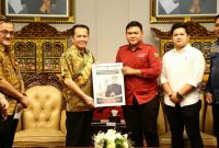PJ Gubernur Agus Fatoni saat menerima audiensi dari Forsuma di Griya Agung, Palembang, Sumatera Selatan, Jumat 29 Maret 2024.